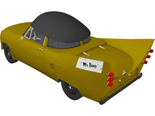 Mr. Beep Cartoon Car 3D Model