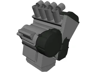 Yamaha R1 5JJ Engine 3D Model