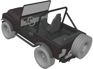 Jeep Wrangler CJ7 (1978) 3D Model