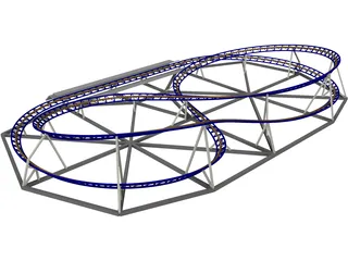 Roller Coaster 3D Model