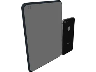 Apple iPad Mini and iPhone 5 3D Model