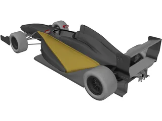 Formula 2000 Racing Car 3D Model