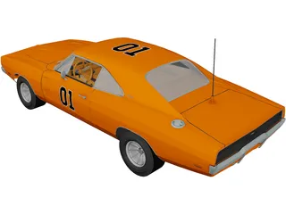 Dodge Charger General Lee (1969) 3D Model