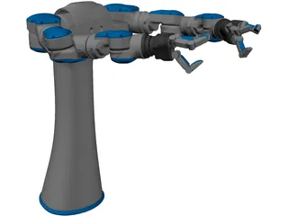 Two-Armed Industrial Robot 3D Model