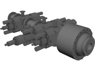 Blowout Preventer Stack 3D Model