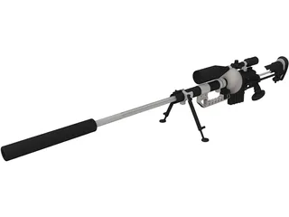 CheyTac M-200 Intervention Rifle 3D Model