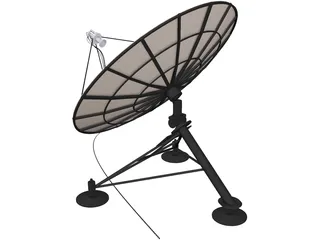 Satellite Dish Antenna 3D Model