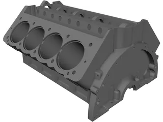 Arias Big Block Hemi Engine Block 3D Model