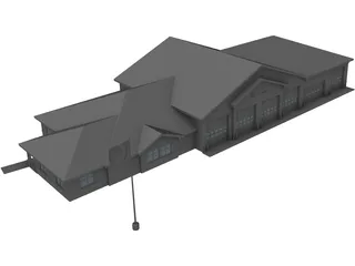 Fire Station 3D Model