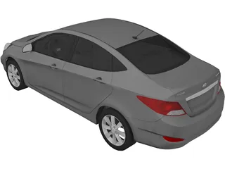 Hyundai Solaris (2012) 3D Model