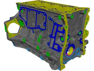 Chrysler Engine Block 3D Model