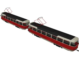 Tatra T30 Train Tramvay 3D Model