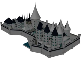 Castle Medieval Old 3D Model