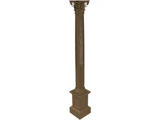 Corinthian Column 3D Model