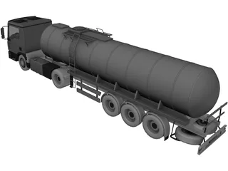 Man Truck Tank 3D Model