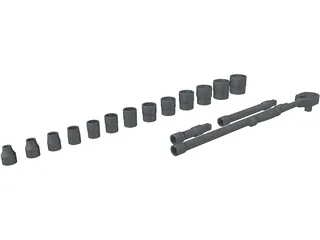 Socket Set 3D Model