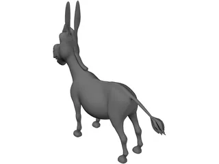 Donkey Cartoon 3D Model