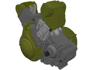 Aprilia RXV 550 V-Twin Engine 3D Model