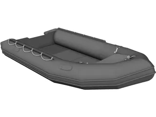 Small Inflatable Boat 3D Model