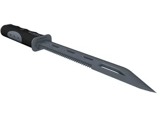 Tanto Tactical Knife 3D Model