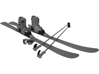 Ski 3D Model