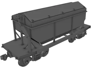 Wagon Open Lid 3D Model