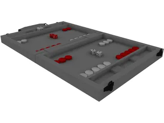 Backgammon Board 3D Model