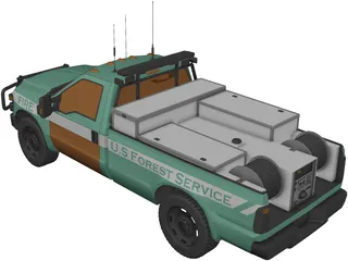 Ford F-150 US Forest Service 3D Model