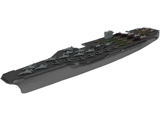 USS Aircraft Carrier 3D Model