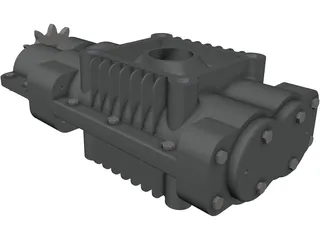 Roots Air Compressor 3D Model