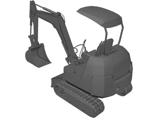 Komatsu Mini Excavator 3D Model