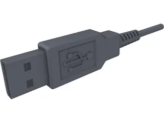 USB Port Connector 3D Model