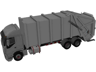 Iveco Stralis 6X2 Gargage Truck 3D Model