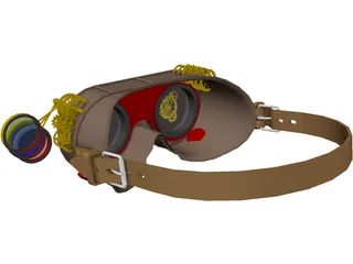 Steampunk Goggles 3D Model