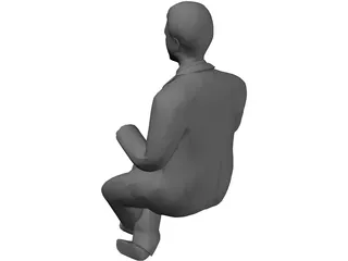 Man Sitting 3D Model