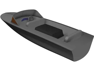 Delfin Fiber-Glass Boat 3D Model