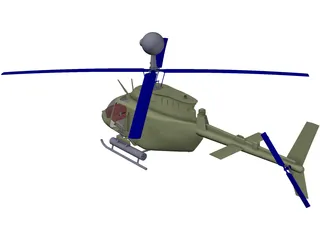 Bell OH-58 Kiowa 3D Model