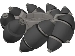 Mecanum Wheel 3D Model