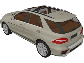 Mercedes-Benz ML63 AMG (2012) 3D Model