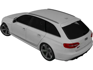 Audi RS4 Avant (2013) 3D Model
