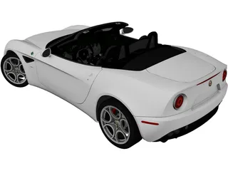 Alfa Romeo 8C Spider (2010) 3D Model