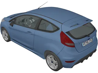 Ford Fiesta Zetec S (2009) 3D Model