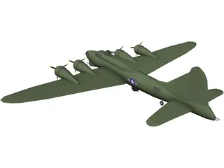 Boeing B-17G Flying Fortress 3D Model