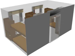 Dormitory Room 3D Model
