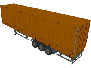 Box Trailer 3D Model