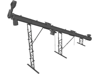 Dust Incline Auger 3D Model