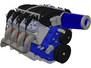 Chevrolet LS3 Engine Block 3D Model