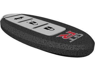 Nissan GT-R Car Key 3D Model