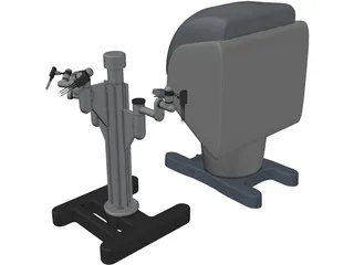 Surgery Robot And Monitor 3D Model