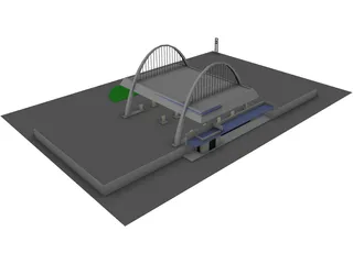 Filling Station 3D Model